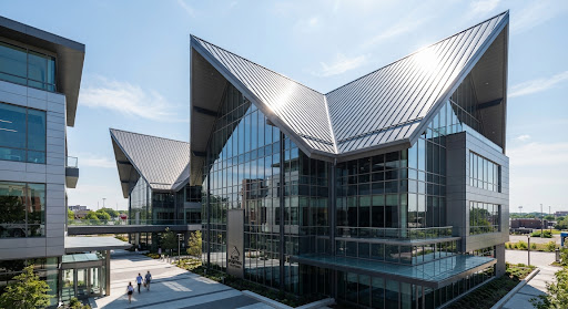 Commercial Office Standing Seam Metal Roof