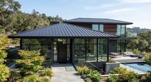 Matte Black Metal Standing Seam Roof