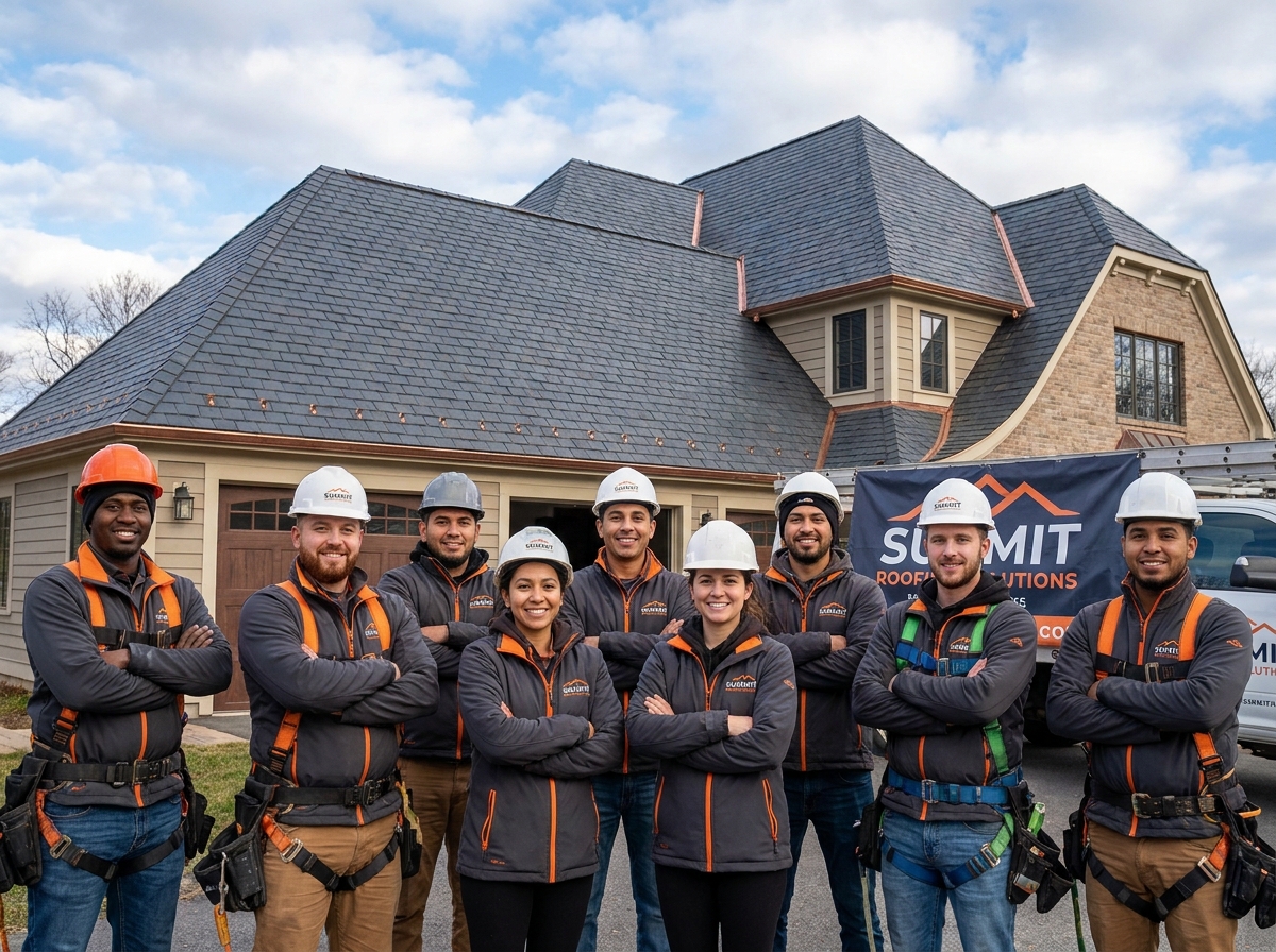 Our expert team at a project site